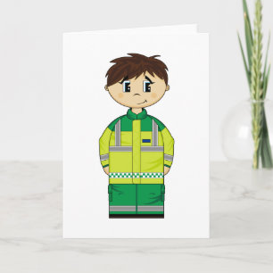 Cute Ambulance Man Card
