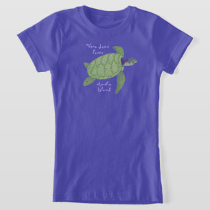 Cute Amelia Island Florida Sea Turtle  T-Shirt