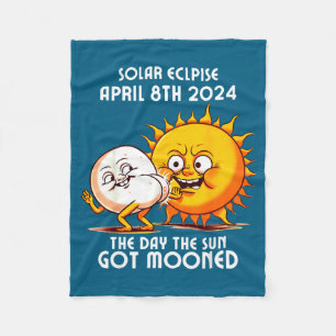 Cute America Solar Eclipse 4 08 Fleece Blanket