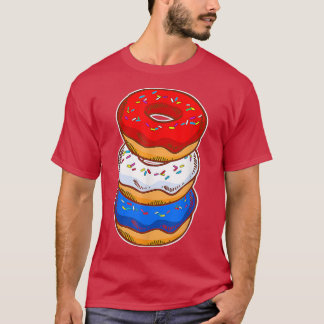 Cute American Doughnut Pastry Lover Baking 4th of  T-Shirt