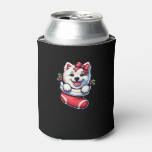 Cute American Eskimo Christmas Stocking Classic T- Can Cooler
