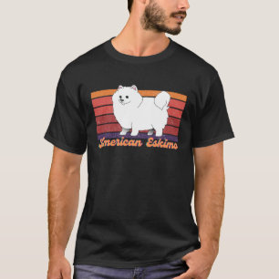 Cute American Eskimo Dog Retro Vintage T-Shirt