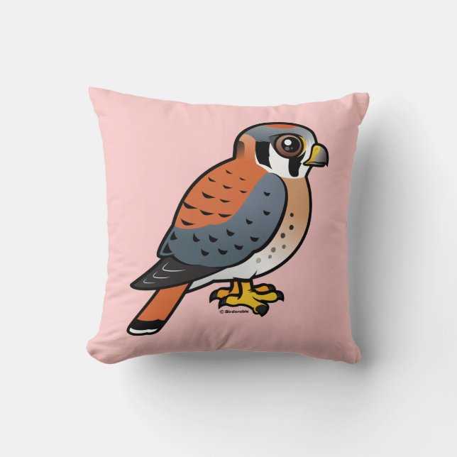 Cute American Kestrel Cushion (Front)