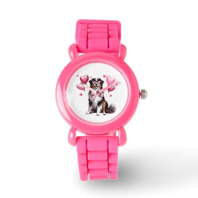 Cute American Shepherd Kids' Watch (Front)
