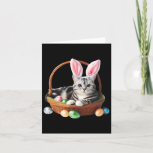 Cute American Shorthair Cat Easter Egg Hunt Owner  Card
