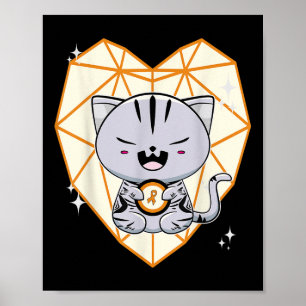 Cute American Shorthair Cat Leukaemia Awareness Me Poster
