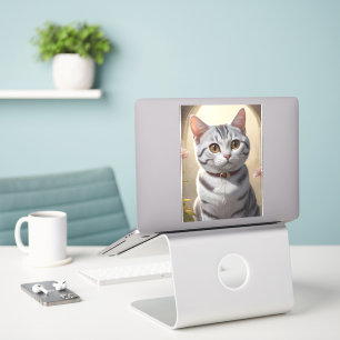 Cute American Shorthair Cat with Big Eyes