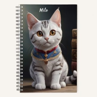 Cute American Shorthair Kitten with big Eyes Notebook