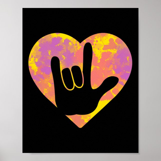 Cute American Sign Language Pride Deaf Awareness  (Front)