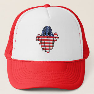 Cute American Spooky Ghost Trucker Hat