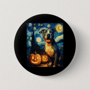Cute American Staffordshire Terrier Dog Halloween 6 Cm Round Badge