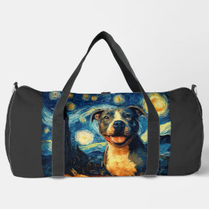 Cute American Staffordshire Terrier Dog Halloween Duffle Bag