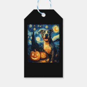 Cute American Staffordshire Terrier Dog Halloween  Gift Tags