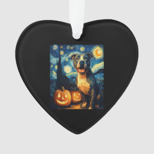 Cute American Staffordshire Terrier Dog Halloween  Ornament