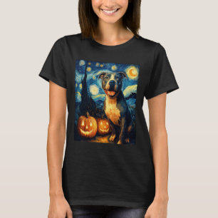 Cute American Staffordshire Terrier Dog Halloween T-Shirt