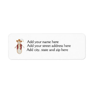 Cute Americana Christmas Cowboy Snowman