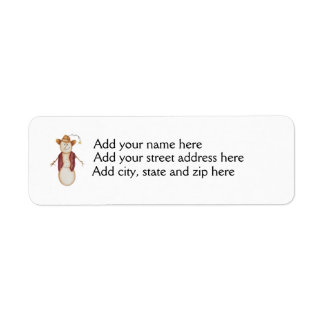 Cute Americana Christmas Cowboy Snowman