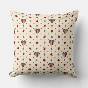 Cute Americana Throw Pillow