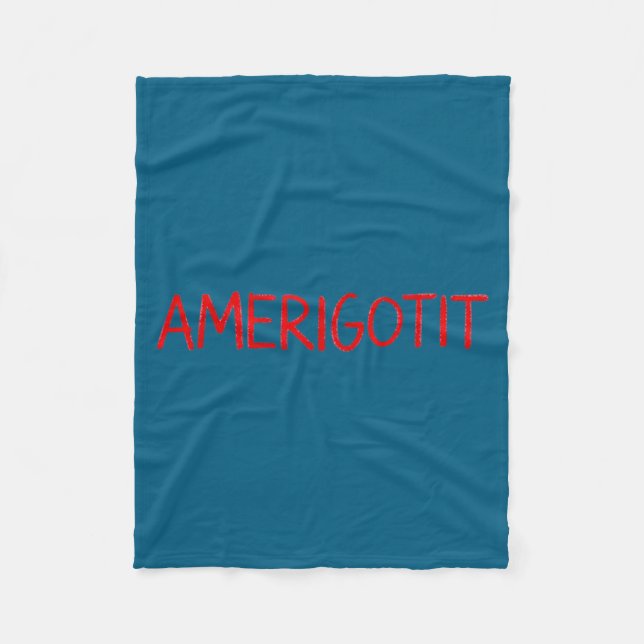Cute Amerigotit Meme Fleece Blanket (Front)