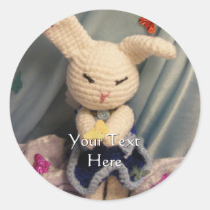 Cute Amigurumi Bunny Rabbit Classic Round Sticker