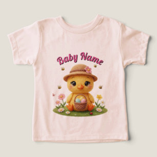 Cute Amigurumi Easter Chick Kids T-Shirt