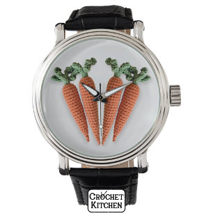 Cute Amigurumi Minimalist Crochet Carrots Hipster Watch