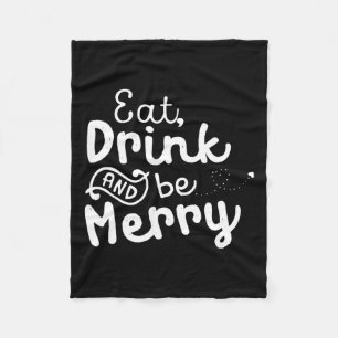Cute &amp; Funny Christmas Eat  Fleece Blanket