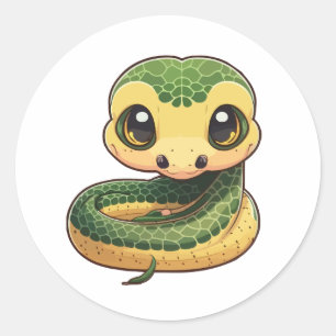 cute anaconda sticker cartoon style