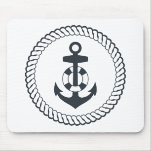 Cute Anchor Mouse Pad