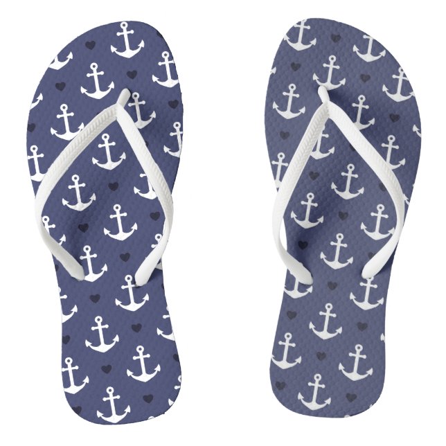 Cute Anchor Pattern Jandals (Footbed)