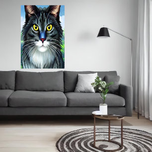 Cute and adorable cat AI Art Poster