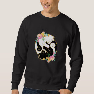 Cute and Adorable Chinese Yin and Yang Cats Cat Sweatshirt