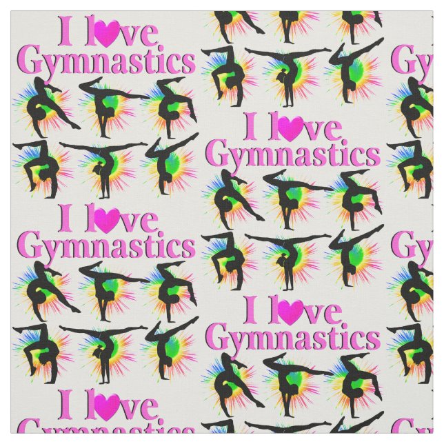 CUTE AND ADORABLE GYMNAST FABRIC (Swatch)