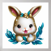 Cute and Adorable Kawaii Baby Bunny
