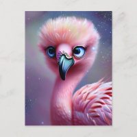 Cute and Adorable Kawaii Baby Flamingo 