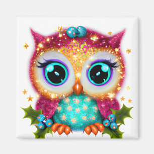 Cute and Adorable Kawaii Baby Owl Magnet