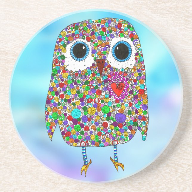 Cute and Adorable Owl Coaster (Front)
