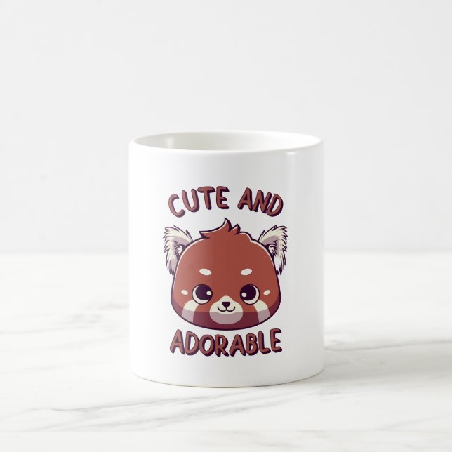 Cute and Adorable Red Panda Coffee Mug (Center)