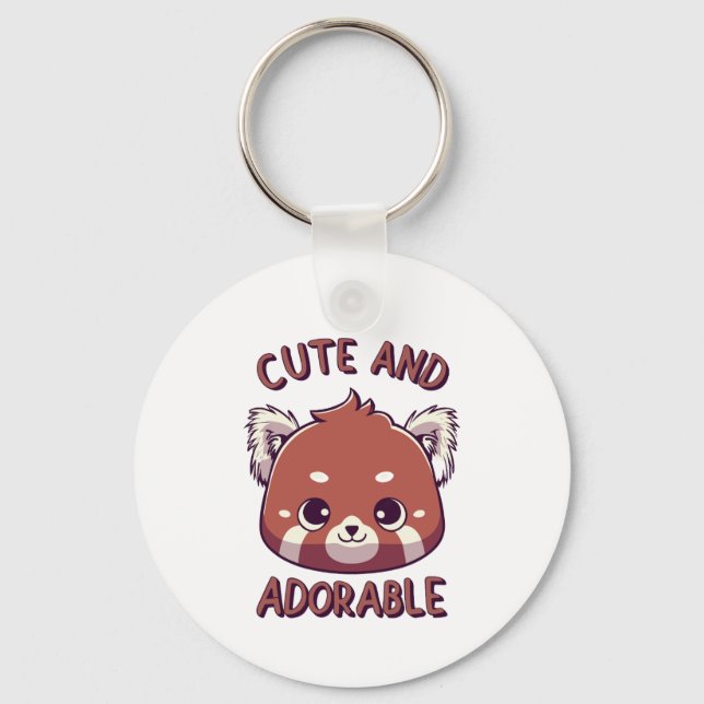 Cute and Adorable Red Panda Key Ring (Front)