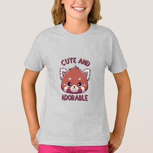 Cute and Adorable Red Panda T-Shirt (Front)