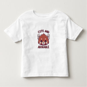 Cute and Adorable Red Panda Toddler T-Shirt
