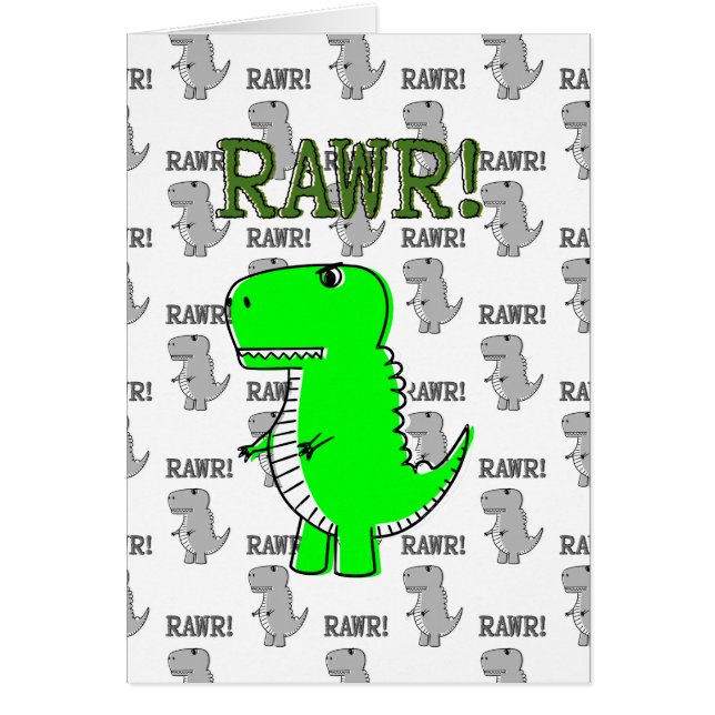 Cute and Angry T-Rex With Black And White Pattern (Front)