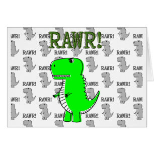 Cute and Angry T-Rex With Black And White Pattern