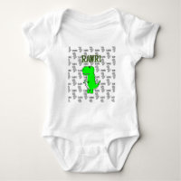 Cute and Angry T-Rex With Black And White Pattern