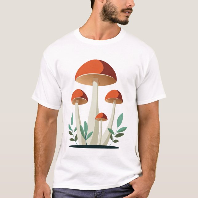 Cute and beautiful mushrooms trend  T-Shirt (Front)