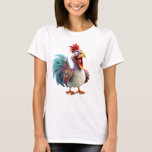 Cute and Cheerful Laughing Rooster T-Shirt