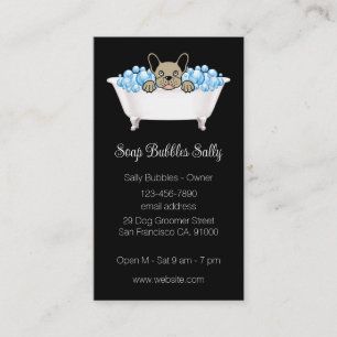 Cute And Classy Dog Grooming Business Cards