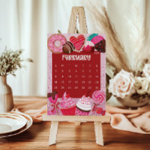 Cute and Colorful 2026 Calendar Page - February