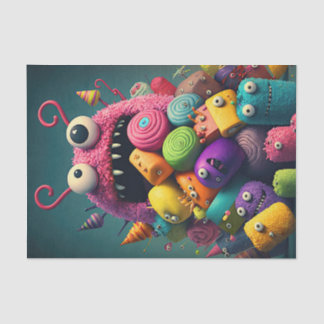 Cute and Colorful Candy Monsters  Tissue Paper