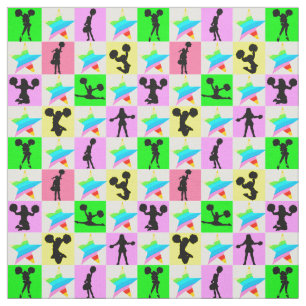 CUTE AND COLORFUL CHEERLEADING FABRIC